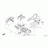 Схема вузла: Задній гальмівний супорт для Honda CB1000 CB1000R