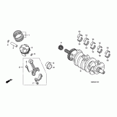 Схема вузла: Колінчастий вал & Поршень для Honda CBF600