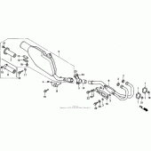 Схема вузла: Вихлопна система для Honda XR600