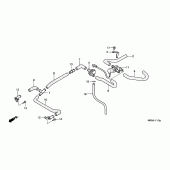 Схема узла: Система индукции воздуха для Honda CBR600 CBR600F