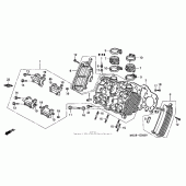 Схема узла: Перед. головка цилиндра для Honda VF750 Magna