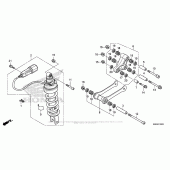 Схема вузла: Задній амортизатор для Honda GL1800 Gold Wing F6B Bagger