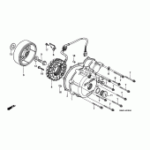 Схема вузла: Left crankcase cover / generator для Honda XL600 Transalp