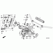 Схема узла: Верхняя траверса & Клипон руля 2 для Honda CRF450 CRF450X