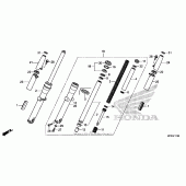 Схема вузла: Front fork (1) для Honda VT1300 Sabre