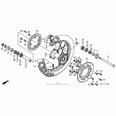 Схема узла: Заднее колесо для Honda CR250