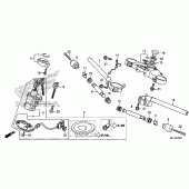 Схема узла: Верхняя траверса & Клипон руля для Honda CBR600 CBR600RR