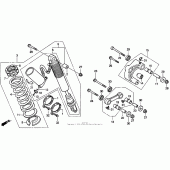 Схема вузла: Задній амортизатор для Honda XR250