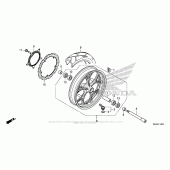 Схема вузла: Переднє колесо для Honda NC700