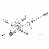 Схема узла: Задний рычаг (Маятник) для Honda NT650 Deauville