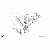 Схема узла: Front главный тормозной цилиндр (2) для Honda ST1100 Pan-European