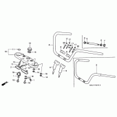 Схема вузла: Верхня траверса і Кліпон керма (VT1100C) для Honda VT1100 Shadow