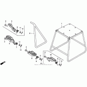 Схема узла: Подножки для Honda CR250
