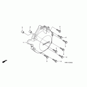 Схема узла: Левая крышка картера для Honda CBR1000 CBR1000RR Fireblade