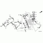 Схема вузла: Задній гальмівний циліндр (2) для Honda CB1100