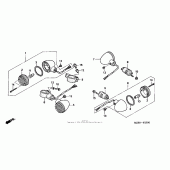 Схема узла: Передний + задний сигнал поворота для Honda VF750 Magna