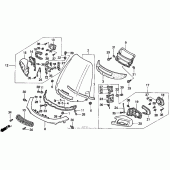 Схема узла: Ветровое стекло для Honda PC800 Pacific Coast