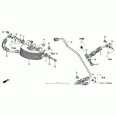 Схема узла: Масляный охладитель для Honda XR400