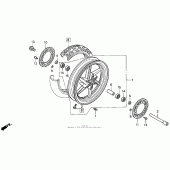 Схема вузла: Переднє колесо 90-93 для Honda VFR750F Interceptor
