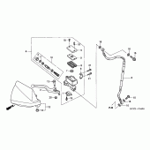Схема вузла: Передній гальмівний циліндр для Honda XR400