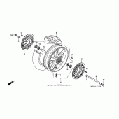 Схема узла: Передние колесо для Honda NRX1800 Valkyrie Rune