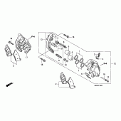 Схема узла: Передний тормозной суппорт (CBF600S/N) для Honda CBF600