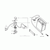 Схема вузла: Акумулятор для Honda CB600F 599