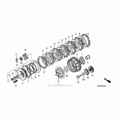 Схема вузла: Зчеплення для Honda VT750 Shadow Aero
