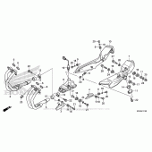Схема вузла: Вихлопна система для Honda CB1000 CB1000R
