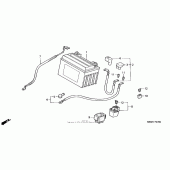 Схема узла: Аккумулятор для Honda CBR600 CBR600F4