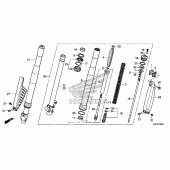 Схема вузла: Вилка передньої осі для Honda CRF150 CRF150RB