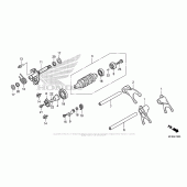 Схема вузла: Копірний вал & Вилки & Вал перемикання для Honda CB1000 CB1000R