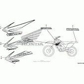 Схема вузла: Mark (2) для Honda CRF250 CRF250X