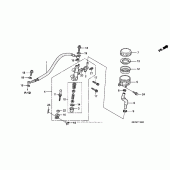 Схема вузла: Задній гальмівний циліндр для Honda CB900 919