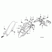 Схема вузла: Заднє крило для Honda CBF125