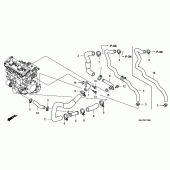 Схема вузла: Труба водна для Honda CBF1000
