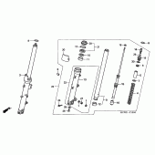 Схема вузла: Вилка передньої осі для Honda VFR800 VFR