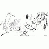 Схема вузла: Windscreen для Honda VFR1200 Crosstourer