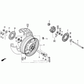 Схема вузла: Заднє колесо для Honda CBR900RR CBR919RR Fireblade