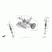 Схема вузла: Шток & Клапан для Honda CRF250 CRF250R