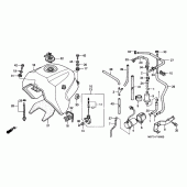 Схема вузла: Паливний бак для Honda XL1000V Varadero