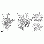 Схема вузла: Картер двигуна для Honda VT750 Black Widow