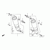 Схема вузла: Задня підвіска для Honda GL1500 F6C