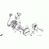 Схема вузла: Generator / cdi unit / left crankcase cover для Honda CR250