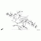 Схема вузла: Переднє крило для Honda CBR500 CBR500R