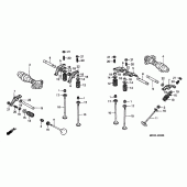 Схема вузла: Шток і Клапан для Honda VT750 Black Widow