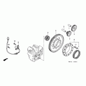 Схема узла: Привод стартера для Honda VT750 Shadow Aero