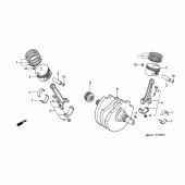 Схема вузла: Колінчастий вал & Поршень для Honda NT650 Deauville