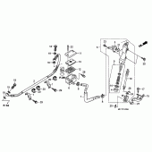 Схема вузла: Rr. гальмівний циліндр для Honda XL700V Transalp
