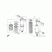 Схема узла: Задняя подвеска (GL1500J/K/L/AM/SEM) для Honda GL1500 Gold Wing Special Edition